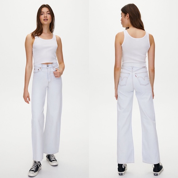 RIBCAGE WIDE LEG WOMEN'S JEANS - Picture 2 of 2